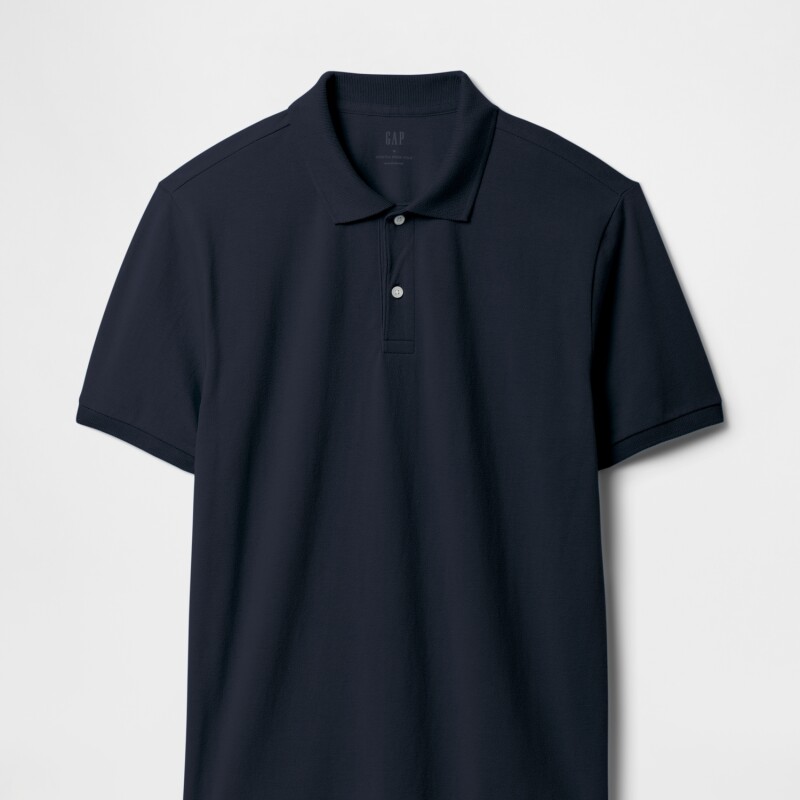 V-STRETCH PIQUE POLO - SOLID TAPESTRY NAVY