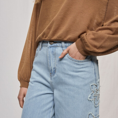 PANTALÓN FLORALA Celeste