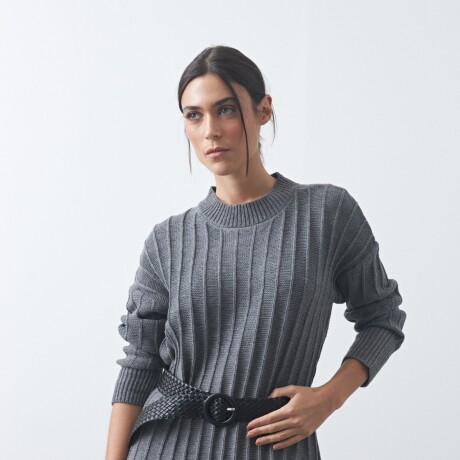 VESTIDO SIMEON Gris Osc Melange