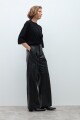 Pantalón eco cuero negro