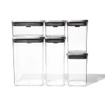 OXO STL JUEGO DE 6 RECIPIENTES POP DE ACERO N/A