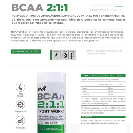 ¡OFERTA IMPERDIBLE! BCAA 2:1:1 90ct ENA ¡OFERTA IMPERDIBLE! BCAA 2:1:1 90ct ENA