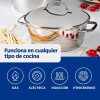 Olla con tapa y asas Tramontina Allegra Inox 20cm 3.04 Lt Olla con tapa y asas Tramontina Allegra Inox 20cm 3.04 Lt