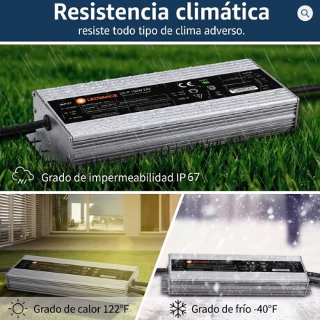 TRANSFORMADOR LEDVANCE 24V IP67 Transformador LEDVANCE 24V 100W IP67