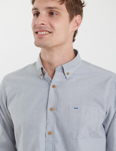 012587 CAMISA HARRINGTON LABEL Gris
