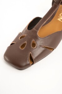 Sandalia Calada Cuero Chocolate