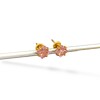 Caravanas Zirconia rosa cuadrado de oro- Oro bajo - Zirconia rosa- CA8132 conpiedra