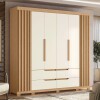 Ropero 6 puertas 4 cajones - Doble Casal Beige