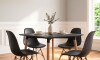 Juego de Comedor 4 Sillas Eames 80 Negro