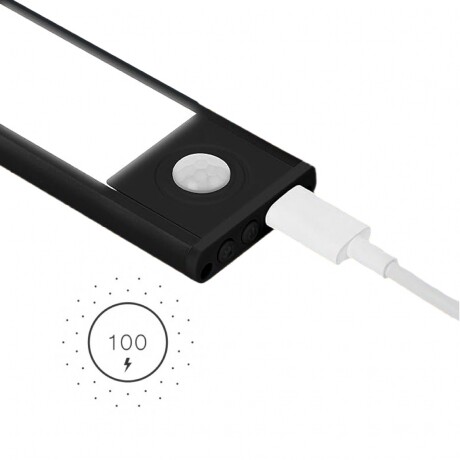 ARTEFACTO RECARGABLE MORAIS CON SENSOR DE MOVIMIENTO 60CM Lámpara Recargable Con Sensor De Movimiento Morais 60CM Negro