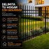 Cerco Reja Perimetral Seguridad Hierro Panel 2,40m x 1,80m Color Negro