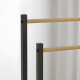Despojador perchero Hierro y Bambú 45x21x86cm NEGRO