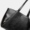 Shopper Raix en efecto cuero liso Negro