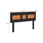 RESPALDO QUEEN/2 PLAZAS NEGRO