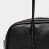 Cartera al hombro Horizon en cuero graneado Negro
