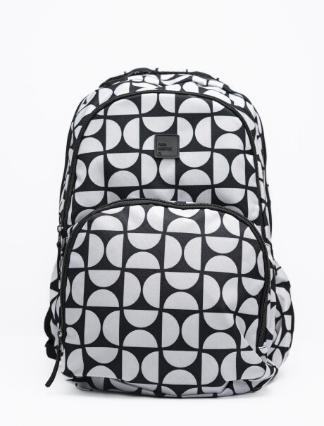 Mochila Fullprint Blanco y Negro