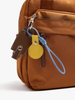 Mochila Básica De Nylon Con Colgante naranja
