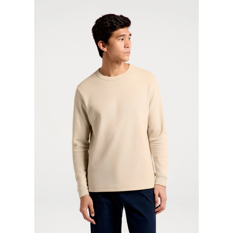 CAMISETA ML MASC MARROM CLARO