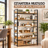 Estantería Multiuso Movi Mdf Y Metal 6 Estantes Esh0046 ESTANTERIA MOVI MADERA HIERRO ESH0046