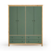 Ropero 4 Puertas 4 Cajones Madera Natural - Mari Verde