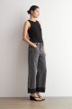 Jean culotte Paulina gris oscuro
