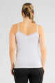 Musculosa con puntilla Blanco