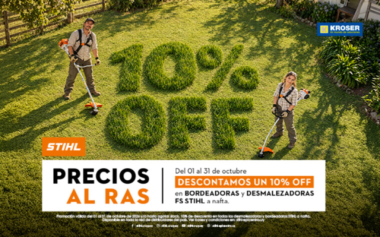 Bordeadoras y desmalezadoras STIHL: 10% OFF en octubre