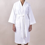 Bata de Toalla Velour Blanco XG