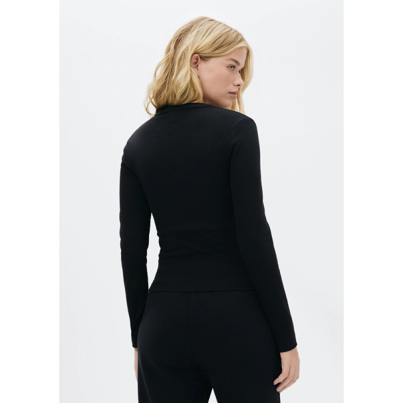 CAMISETA ML FEM PRETO ESCURO