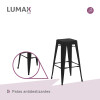 Taburete Tolix Hogar Pub Muebles Negro