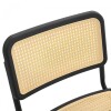Silla de Escritorio Simil Rattan Negro