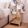 MESA DE NOCHE LUXURY PEARL Plateado - Small