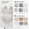 Organizador de Baño de 2 Pisos en Acero de Carbono Future - Plata Organizador de Baño de 2 Pisos en Acero de Carbono Future - Plata