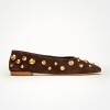 Mocasín Louise en cuero gamuza Chocolate