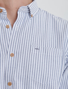 012622 CAMISA HARRINGTON LABEL Gris/natural