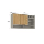 COMBO COCINA - BAJO MESADA + AÉREO + PILETA TRAMONTINA GRIS