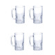 Set x4 Jarra cerveza 350ml vidrio millenium TRANSPARENTE