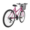 BICICLETA MORMAII RODADO 26 SAFIRA CON CANASTO ROSA Bicicleta Mormaii Rodado 26 Safira Con Canasto Rosa