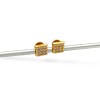 Caravanas Panel oro - Oro bajo - Zirconia- CA8075 conpiedra