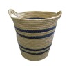 Canasto - Mimbre Nat/Azul - 28x31 cm Canasto - Mimbre Nat/Azul - 28x31 cm