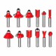 XCORT JUEGO DE FRESAS DE ENCASTRE PARA ROUTER ¼ - 6.35MM 12 PIEZAS Xcort Juego De Fresas De Encastre Para Router ¼ - 6.35mm 12 Piezas