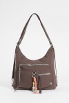 Hobo mochila con llavero removible chocolate