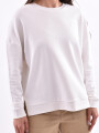 SWEATSHIRT WITH SIDE CUTS OFF WHITE