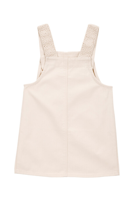 Enterito corto de sarga, con bordado Sin color