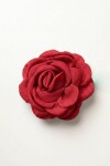 Broche flor tela rojo