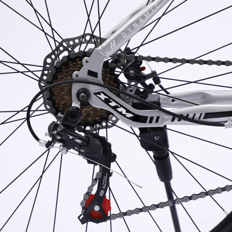 BICICLETA MONTAÑA RODADO 29 CON AMORTIGUADORES Y COMPONENTES SHIMANO - 21 CAMBIOS GRIS NARANJA