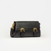 Bandolera Elise en cuero snake bitono Negro