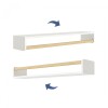 Estante Perchero Theo - infantil Pino Natural y MDF Blanco