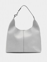 Bolso Liso Estilo Hobo gris