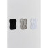 KIT COM 3 PARES MEIAS UNISSEX PRETO/CINZA/BRANCO